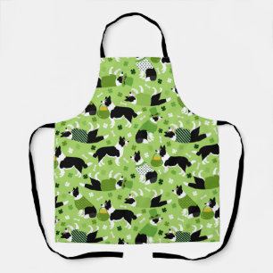 Tablier Frontale de la Saint Patrick Collie Motif