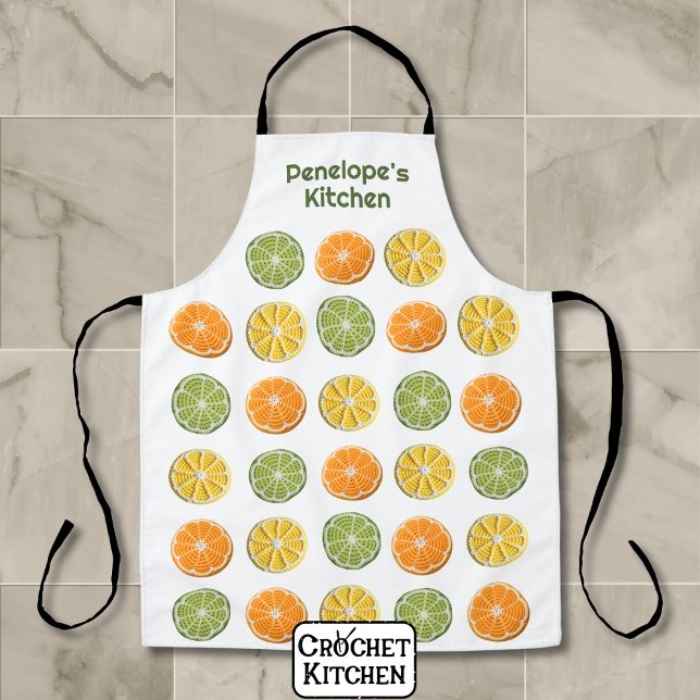 Tablier Fruit de Crochet frais moderne Nom des tranches d' (Créateur téléchargé)