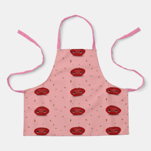 Tablier Fruit kawaii aux pommes rouges