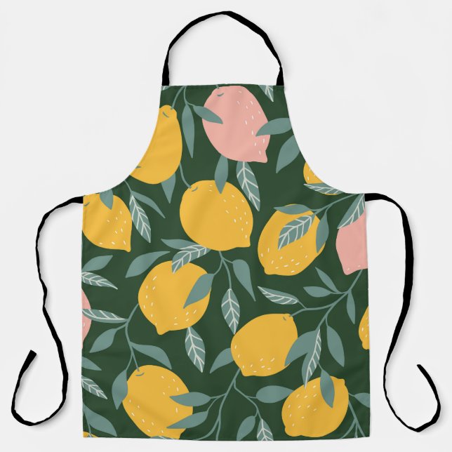 Tablier Fruit vintage citron Motif sans joint (Recto)