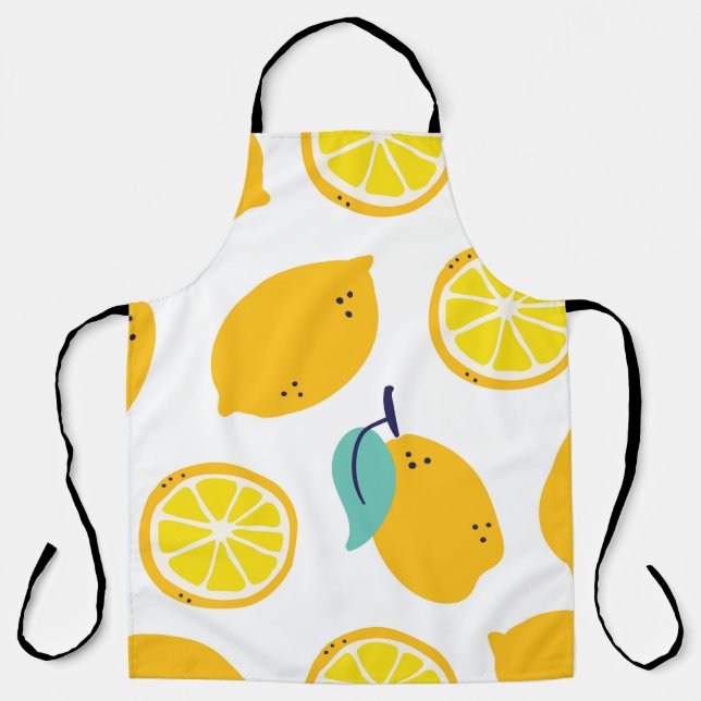 Tablier Fruits citrons sans couture motif (Recto)