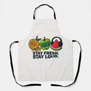 Tablier Fruits d'art pop frais et bruyants 