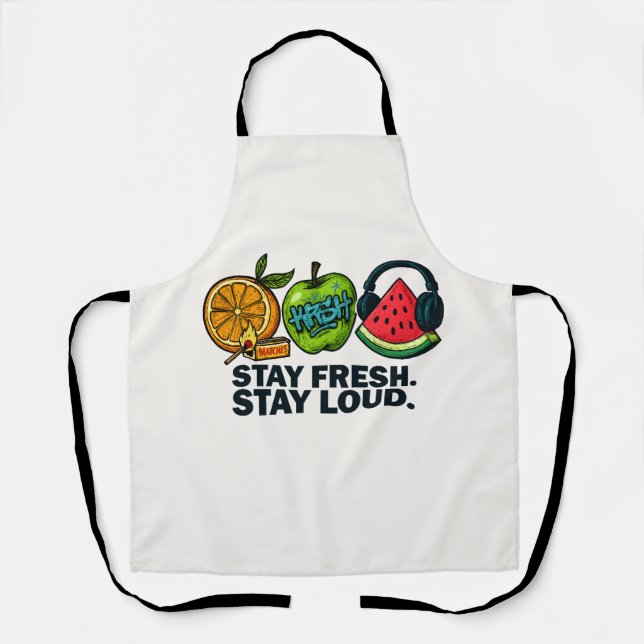 Tablier Fruits d'art pop frais et bruyants  (Recto)