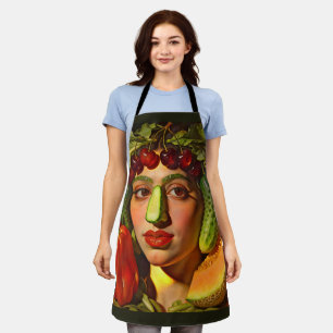 Tablier Fruits de l'Expression – Un Portrait Surréaliste