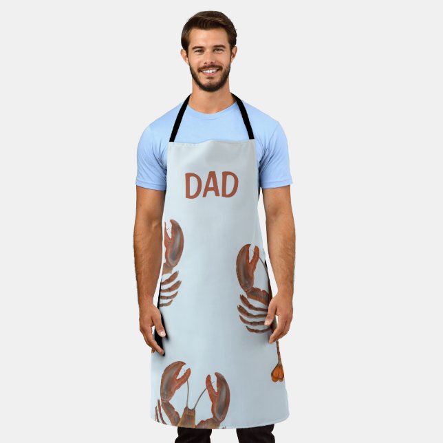 Tablier Fruits de mer modernes Homard Chef Trendy Papa (Porté)