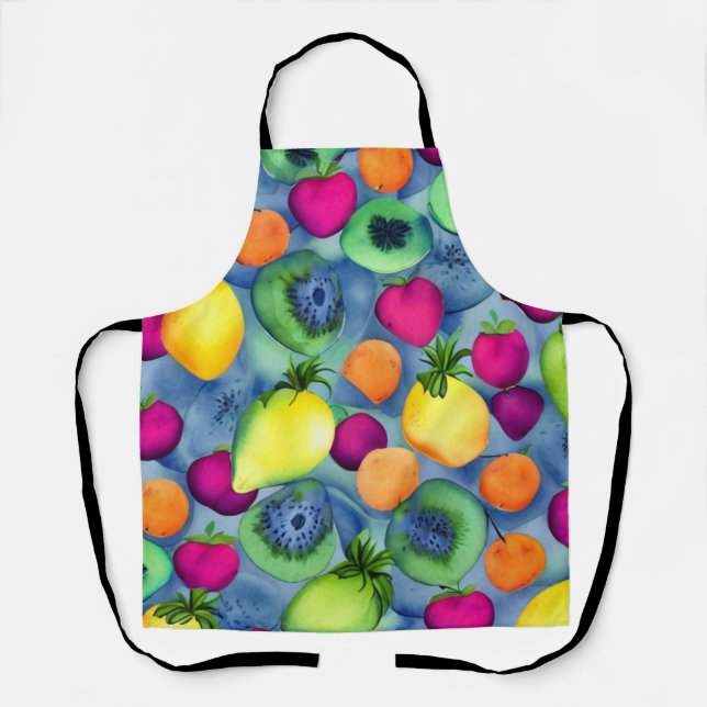 Tablier Fruits motif sans soudure (Recto)