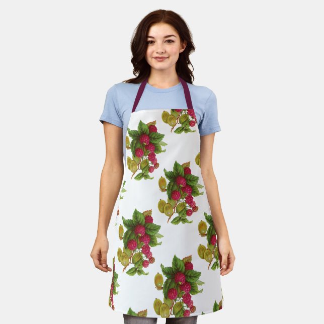 TABLIER FRUITS ROUGES / SAC FOURRE-TOUT RASPBERRIES (Porté)