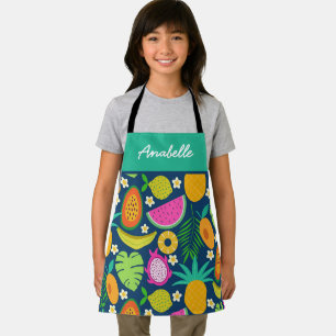 Tablier Fruits Tropicaux Exotiques Enfants Chef Personnali