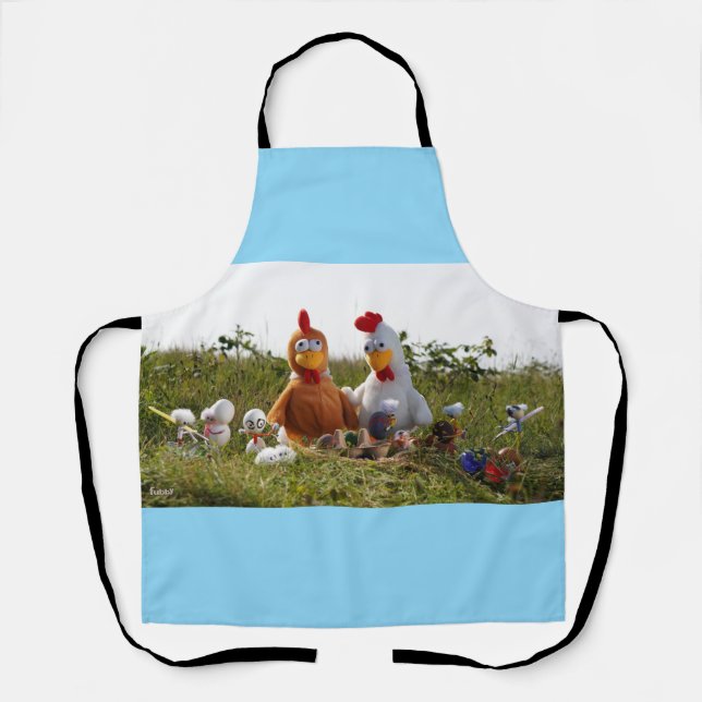 Tablier Fubby's peint les oeufs de poule, Vrot Pase (Recto)