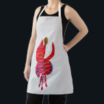 Tablier Fuchsia abstraite aquarelle florale<br><div class="desc">Design d'art original Abstrait par aquarelle artiste de fleur rose Fuchsia avec design argenté. Design contemporain et moderne. Art floral coloré.</div>