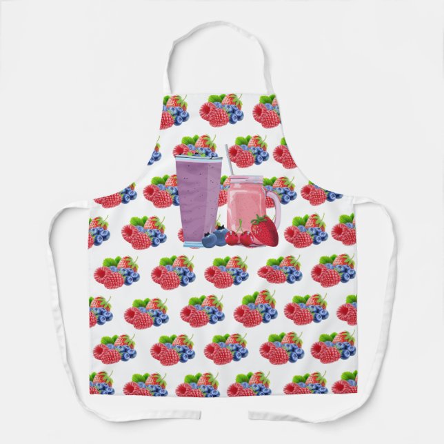 Tablier Fumée aux bleuets et aux fraises (Recto)