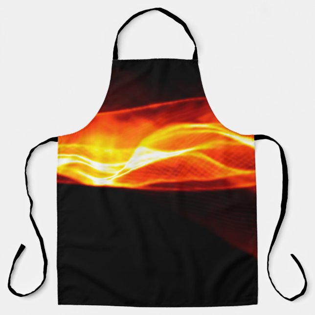 Tablier Fumée rouge Abstraite Feu sur arrière - plan noir. (Recto)