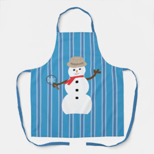 Tablier Fun and Fancy Blue Snowman Inspecteur