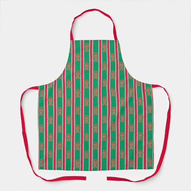 Tablier Fun and Fancy Christmas Gingbread Homme (Recto)