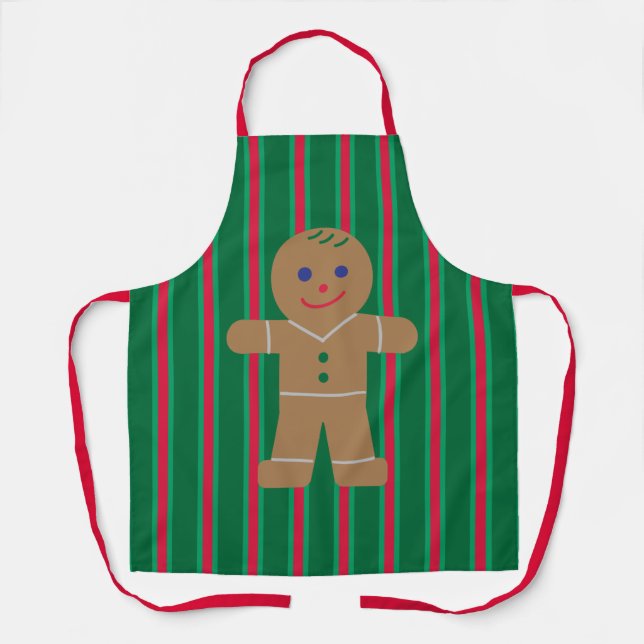 Tablier Fun and Fancy Christmas Gingbread Homme (Recto)