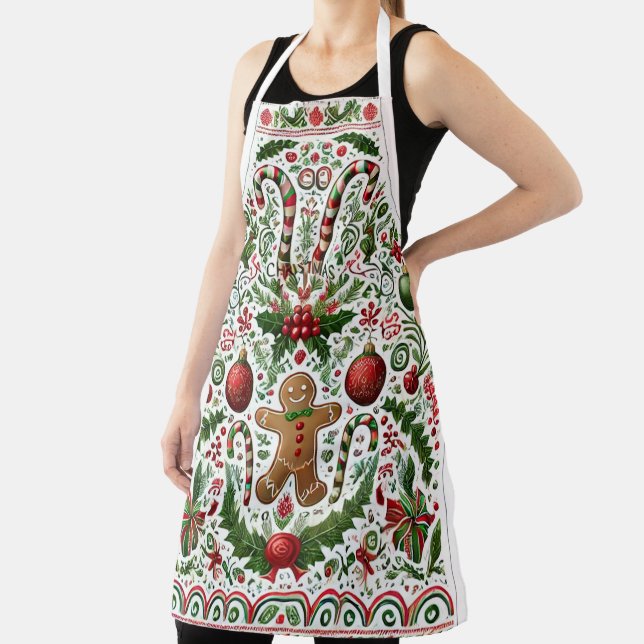 Tablier Fun Christmas Gingerbread Homme Sucre de canne Orn (Insitu)