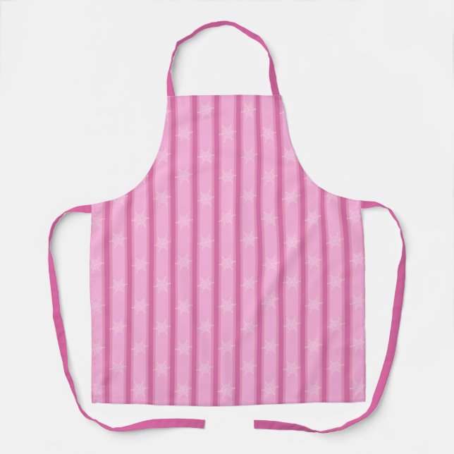 Tablier Fun et Fun de neige rose (Recto)