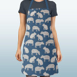 Tablier Fun Motif Capybara<br><div class="desc">Un motif capybara amusant sur un arrière - plan vert turquoise pour les amateurs d'animaux et de faune. Art original de Nic Squirrell.</div>