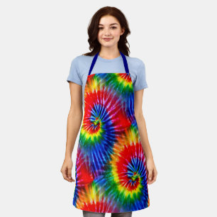 Tablier Fun Rainbow Tie Dye Psychedelic Retro Hippie