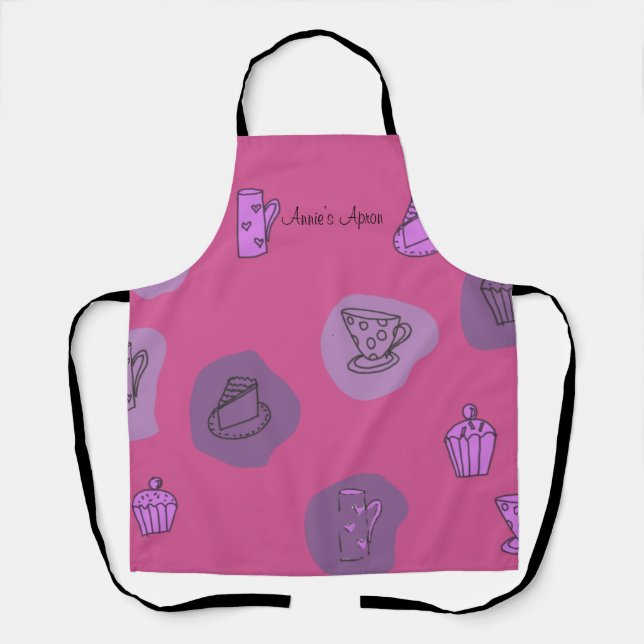 Tablier Fun Thé Quirky Moderne 1 Apron (Recto)
