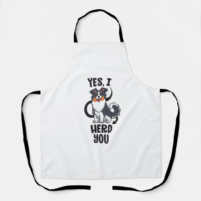 Tablier Funky Australian Shepherd Maman Cadeaux Aussie Oui (Recto)