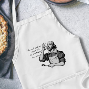 Tablier Funky Cook noir et blanc moderne