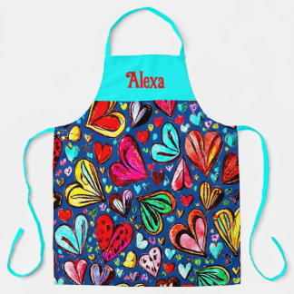 TABLIER FUNKY HEARTS ART DESIGN