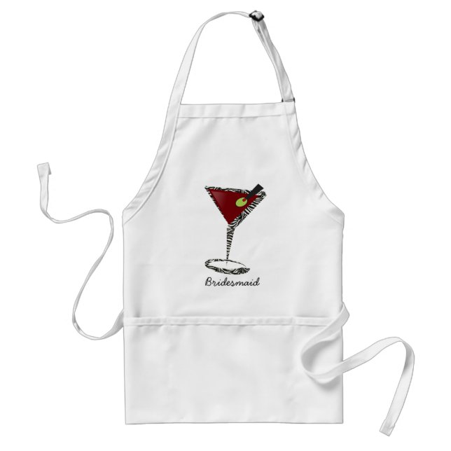 Tablier Funky martini Fun Bridesmaid Faveurs (Devant)