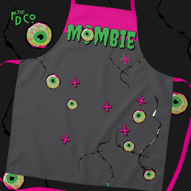 Tablier Funky Mombie Zombie Eyeball Poppin’ Funny (Créateur téléchargé)
