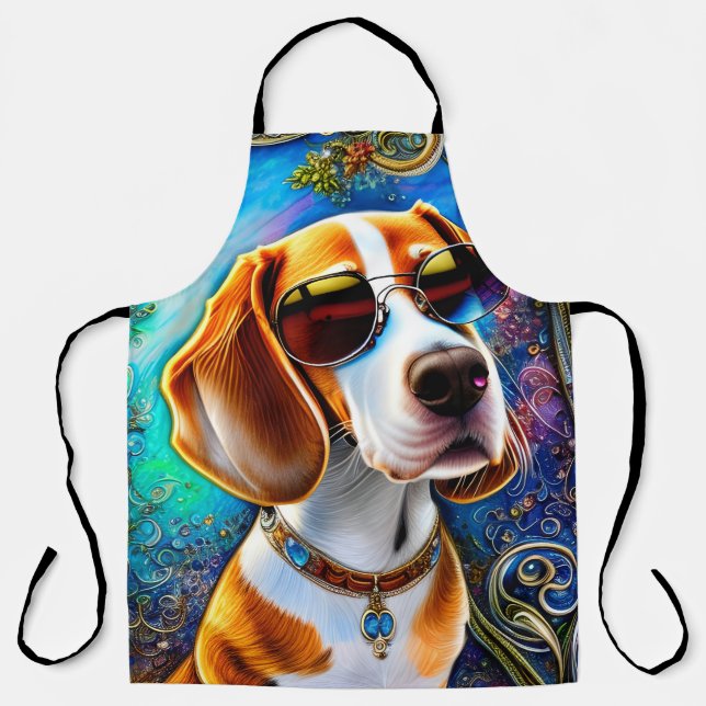 Tablier Funky Retro Beagle (Recto)