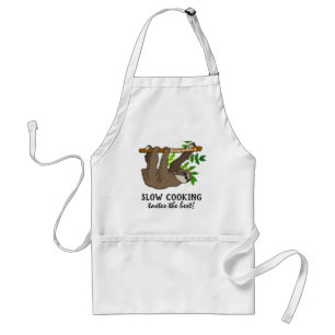 Tablier Funky Sloth Cuisine lente Personnalisée
