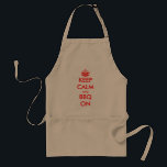Tablier Funny apron | Keep calm et BBQ on<br><div class="desc">Funny apron | Keep calm et BBQ on | Customizable template. Keep calm parody Cute vend idea for dads on Fathers day.</div>