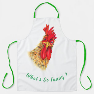 Tablier Funny Apron surpris Rooster - Ce qui est si drôle
