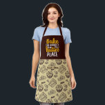 Tablier Funny Bake The World Vintage Cake Muffin Motif<br><div class="desc">Tablier drôle et cool pour rendre la cuisine plus amusante. Cadeau personnalisé pour la famille et les amis qui aiment la cuisine, la cuisson et essayer une nouvelle recette dans la cuisine. Customisez le libellé qui convient à votre occasion. Vous pouvez utiliser l'outil de conception pour modifier davantage le type...</div>