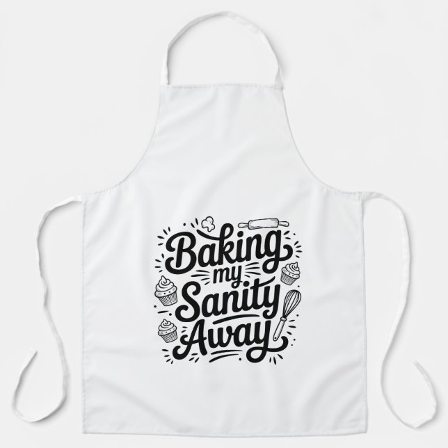 Tablier Funny Baking Mom Apron – Baking My Sanity Away (Recto)