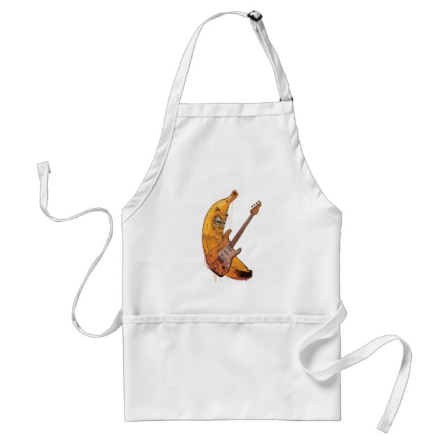 Tablier Funny Banana Guitar Apron | Cartoon Cooking Apron (Devant)
