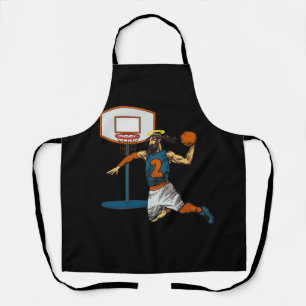 Tablier Funny Basketball Jésus joueur Humour chrétien Chel