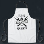 Tablier Funny BBBQ Personnalisé Barbecue Queen<br><div class="desc">Funny BBBQ Grill Master Barbecue personnalisé Meilleur</div>