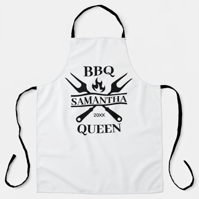 Tablier Funny BBBQ Personnalisé Barbecue Queen (Recto)
