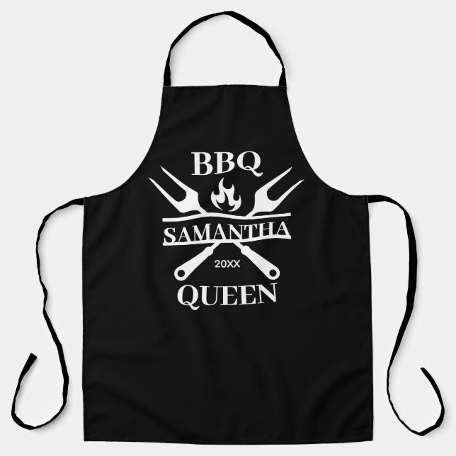 Tablier Funny BBBQ personnalisé Barbecue Queen Apron (Recto)