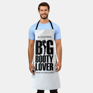 Tablier FUNNY Big Boty Lover en blanc