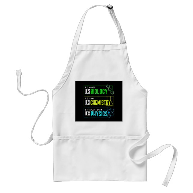 Tablier Funny Biologie Chimie Physique Science Nerd (Devant)