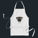 Tablier Funny Black Labrador Retriever Chien Nom personnal<br><div class="desc">Un joli tableau aquarelle d'un chien Black Labrador Retriever. Personnalisez en modifiant ou en supprimant le nom.</div>