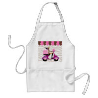 Funny Boulangerie Boîtes Scooter Girl Zebra Apron