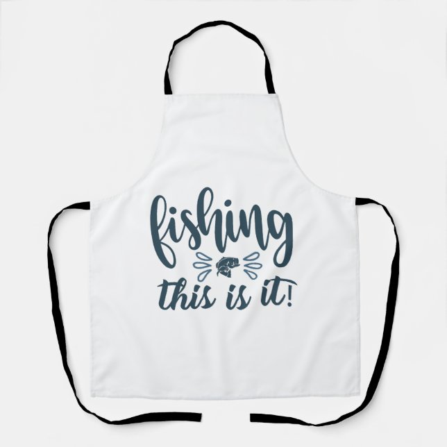 Tablier Funny Fishing Shirt avec slogan (Recto)