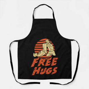 Tablier Funny Free Hugs - Brésilien Jiu-Jitsu, BJJ Cadeau