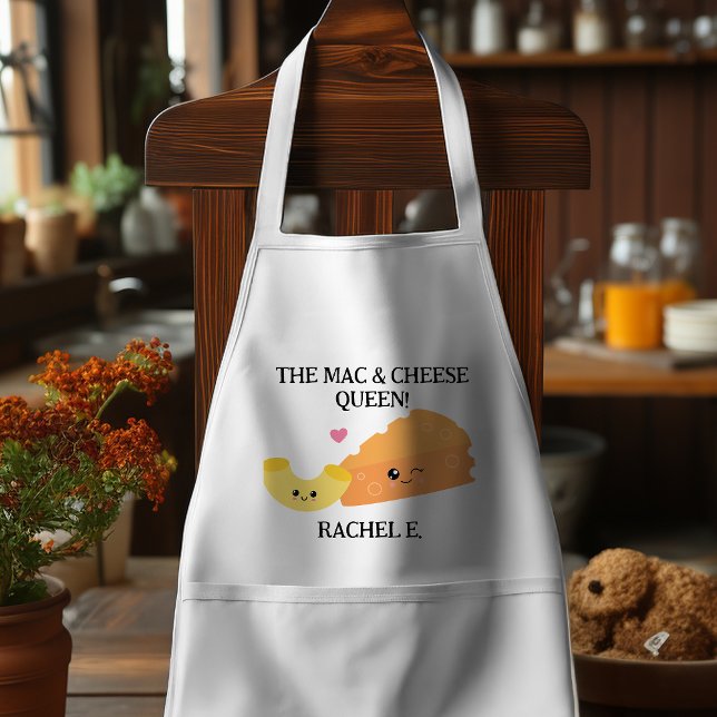 Tablier Funny Kawaii Style Mac et fromage Master (Do you know someone that makes the best Mac & Cheese? This is the ideal gift for them. )