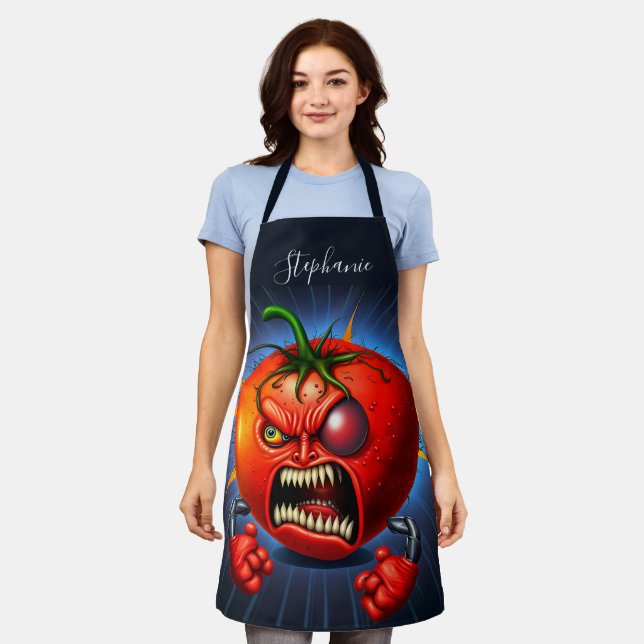 Tablier Funny Monster Red Tomato Boxe (Porté)