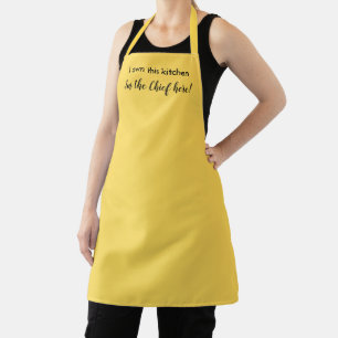 Tablier Funny Mustard Jaune chef de la cuisine
