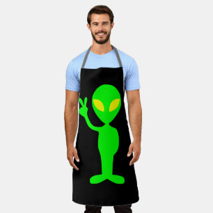 TABLIER FUNNY PAPA ALIEN PAIX SIGNE KITCHEN APRON